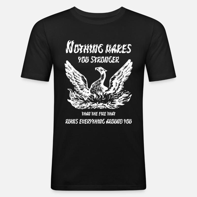 Phonix - Männer Slim Fit T-Shirt - Schwarz