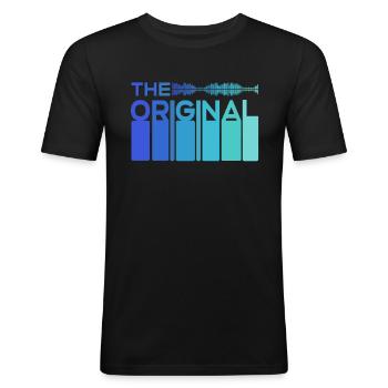 The Original Partnerlook Papa Sohn Tochter - Männer Slim Fit T-Shirt - Schwarz - Vorne - Nik (191cm)