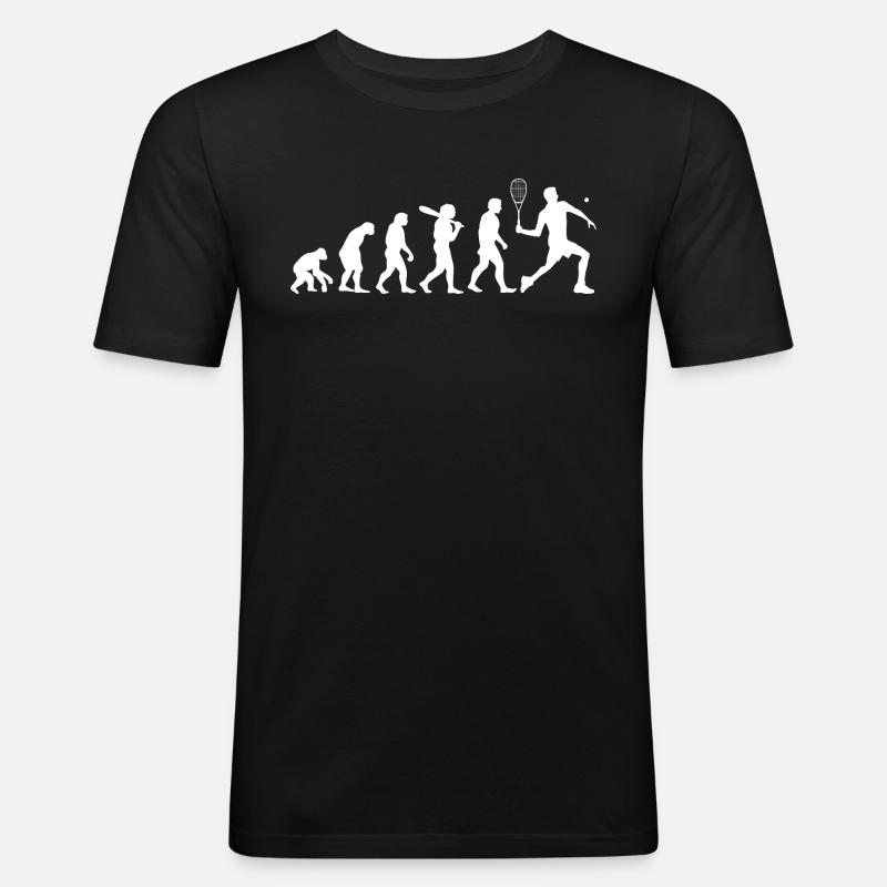 Evolution Squash Player - Men's Slim Fit T-Shirt - black