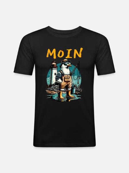 HELLO - Men's Slim Fit T-Shirt - black