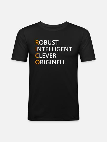 Rico Name Geschenk - Männer Slim Fit T-Shirt - Schwarz