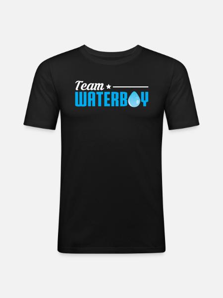 Team Waterboy - Männer Slim Fit T-Shirt - Schwarz