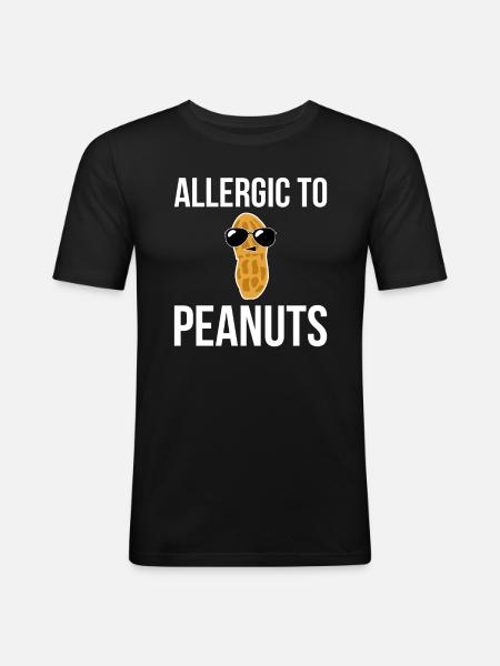 Allergic To Peanuts Shirt - Men's Slim Fit T-Shirt - black