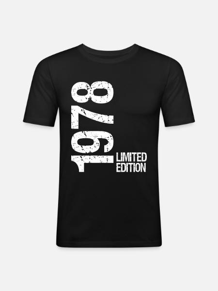 1978 limited edition - Männer Slim Fit T-Shirt - Schwarz