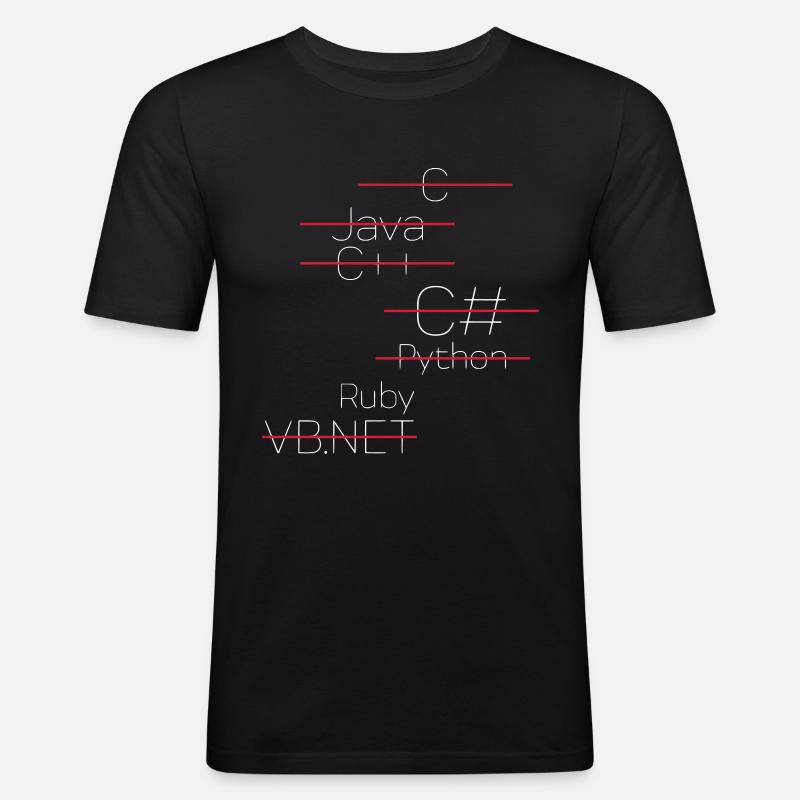 RUBY / RUBY ON RAILS - Men's Slim Fit T-Shirt - black