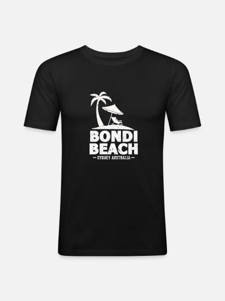 Bondi Beach - Men's Slim Fit T-Shirt - black