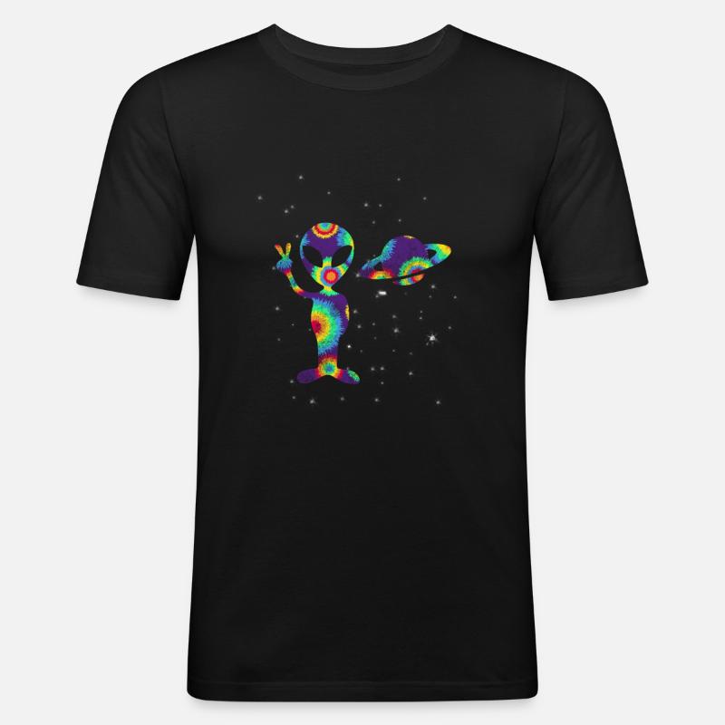 Alien - Männer Slim Fit T-Shirt - Schwarz