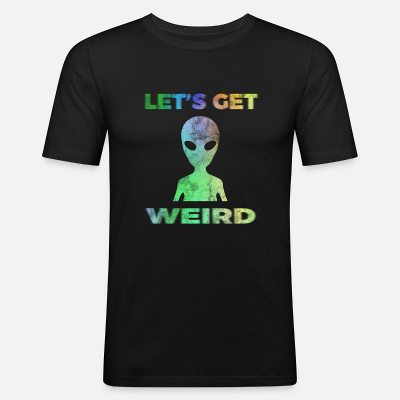Alien - Männer Slim Fit T-Shirt - Schwarz