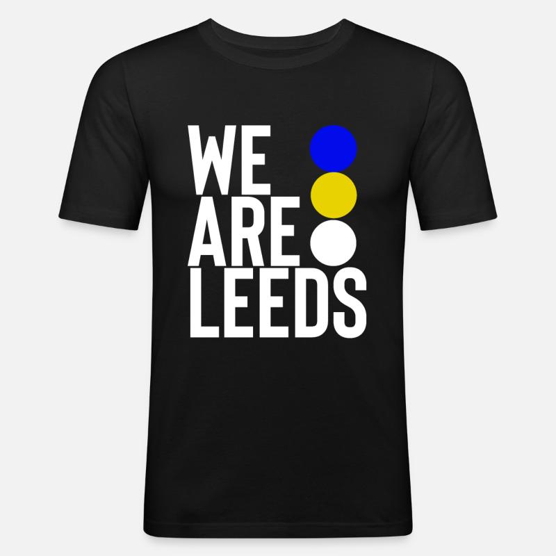 Leeds - Männer Slim Fit T-Shirt - Schwarz