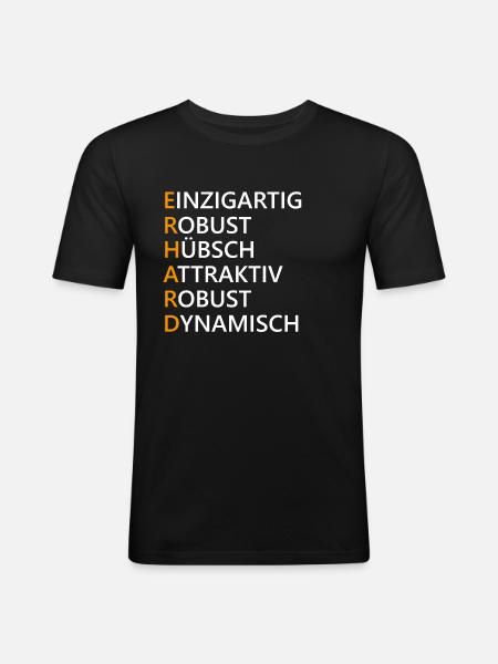 Erhard Name Geschenk - Männer Slim Fit T-Shirt - Schwarz