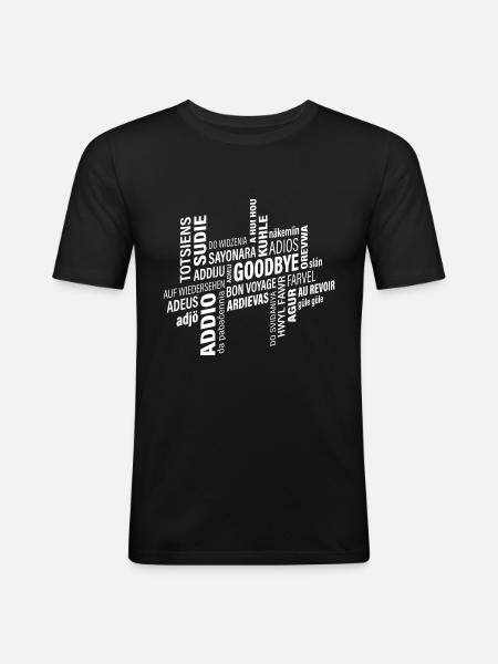 Goodbye - Men's Slim Fit T-Shirt - black