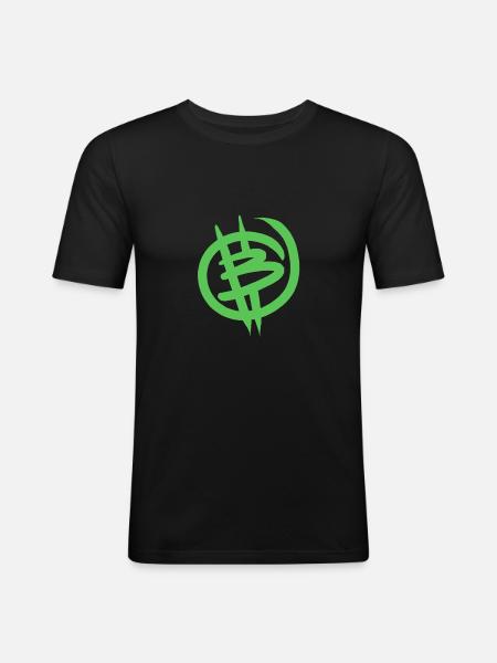 Bitcoin Cash - Männer Slim Fit T-Shirt - Schwarz