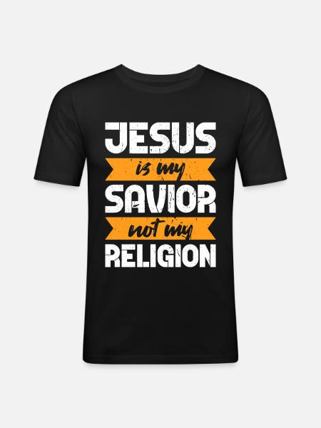 Jesus Christ - Men's Slim Fit T-Shirt - black