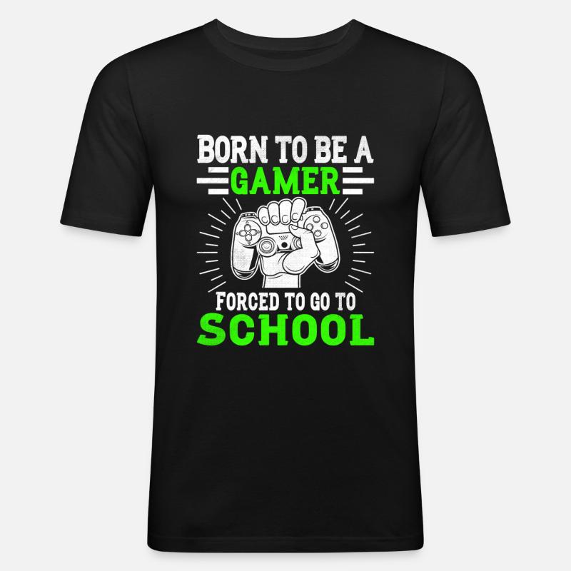 Gaming - Gamer- Computerspiele - videospiele - Männer Slim Fit T-Shirt - Schwarz