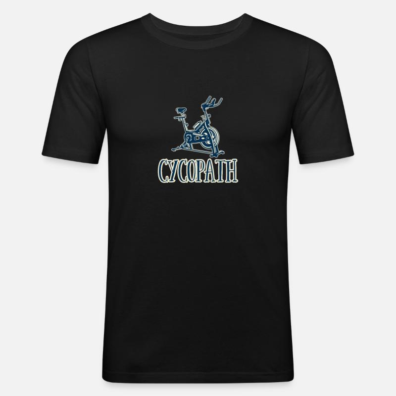 Spin Class Cycopath - Men's Slim Fit T-Shirt - black