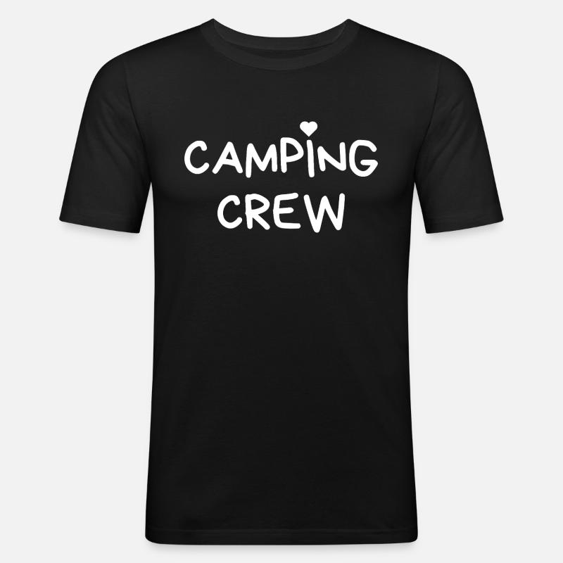 Équipe de camping - T-shirt près du corps Homme - noir