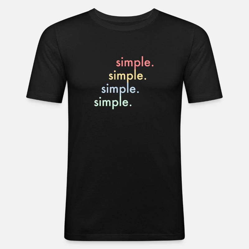 Conception de chemise simple - Simple - T-shirt près du corps Homme - noir