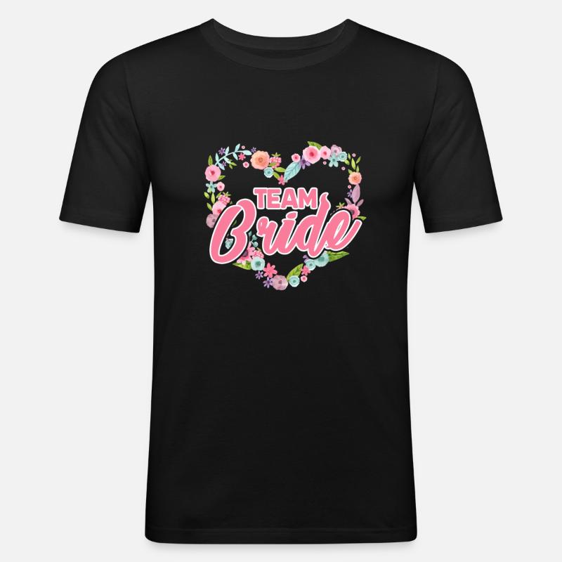 Team Bride - Männer Slim Fit T-Shirt - Schwarz