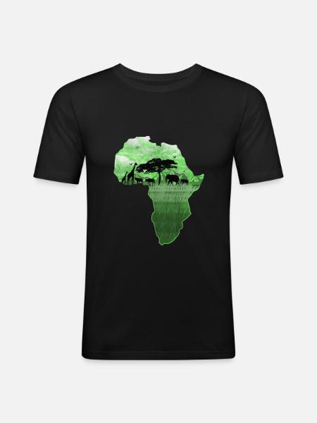 Africa - Men's Slim Fit T-Shirt - black