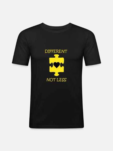 autism - Men's Slim Fit T-Shirt - black
