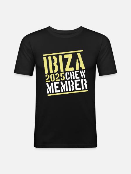 Ibiza 2025 Crew - Men's Slim Fit T-Shirt - black