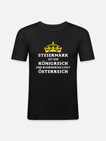 STEIERMARK - Männer Slim Fit T-Shirt - Schwarz