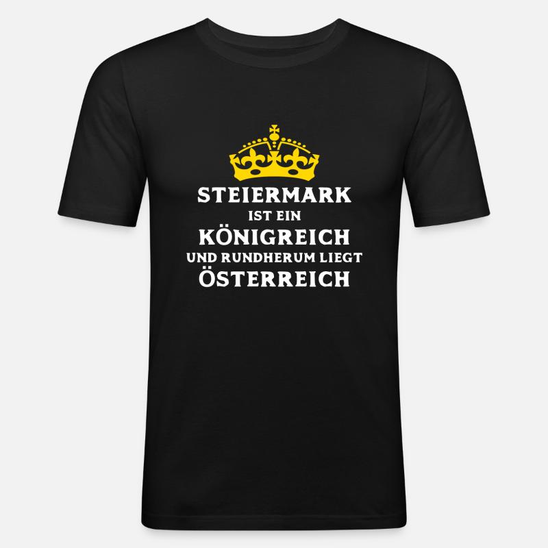 STEIERMARK - Männer Slim Fit T-Shirt - Schwarz