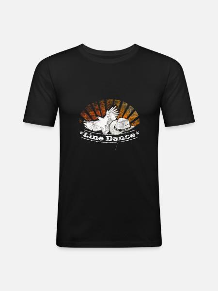 line dance - Men's Slim Fit T-Shirt - black