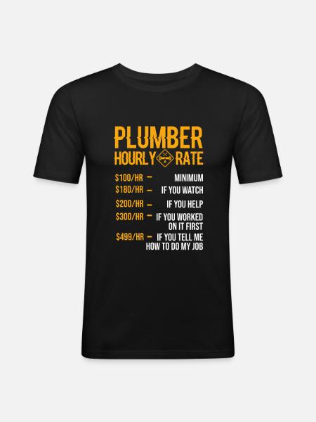 plombier - T-shirt près du corps Homme - noir