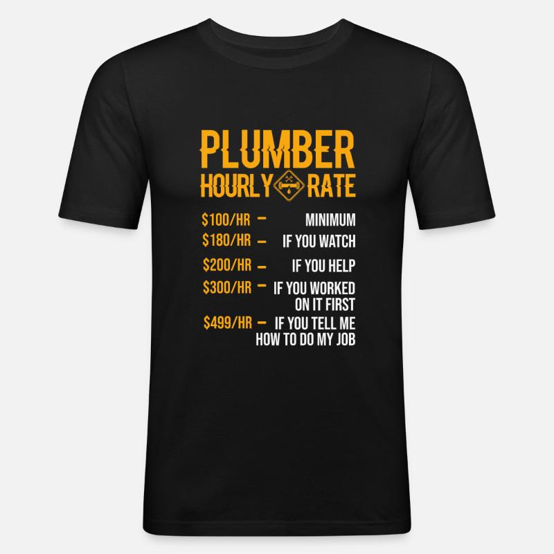 Klempner - Männer Slim Fit T-Shirt - Schwarz