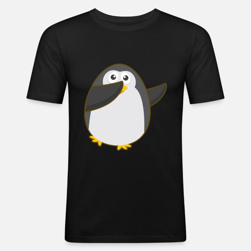 PENGUIN DAB - Männer Slim Fit T-Shirt - Schwarz