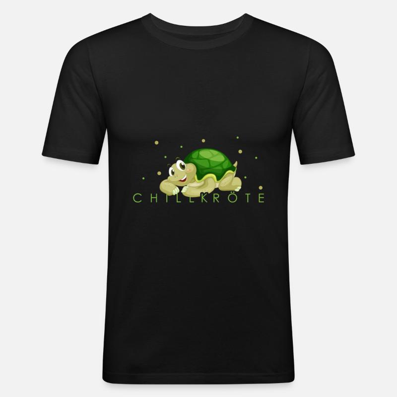 Chill toad turtle - Men's Slim Fit T-Shirt - black