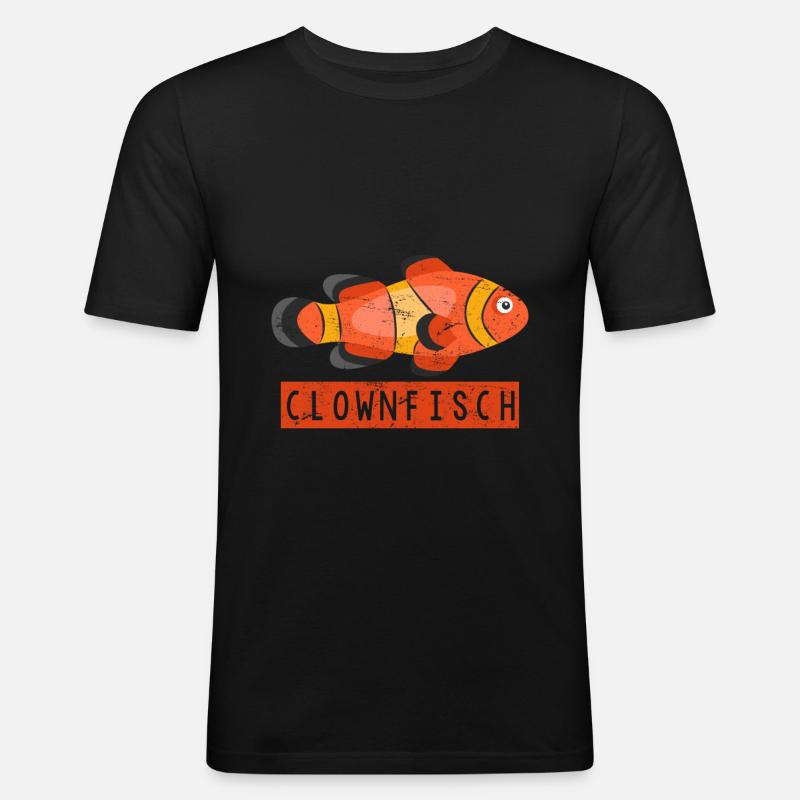 clownfisch - Männer Slim Fit T-Shirt - Schwarz