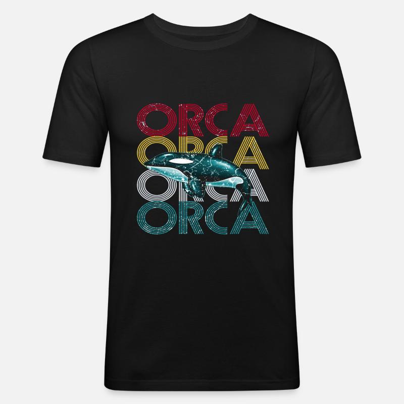 Orca - Männer Slim Fit T-Shirt - Schwarz