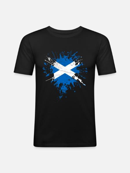 Scotland Flag - Men's Slim Fit T-Shirt - black