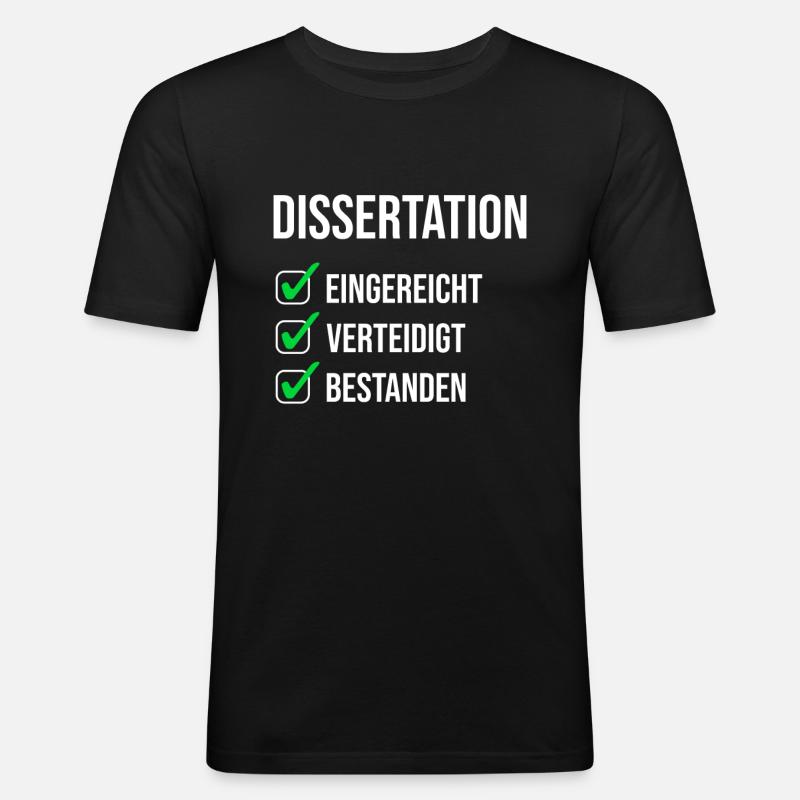 PhD Dissertation Promotion Gift - Men's Slim Fit T-Shirt - black