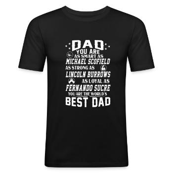 Prison Break Dad Michael Scofield T Shirt - Men's Slim Fit T-Shirt - black - Front - Nik (191cm)
