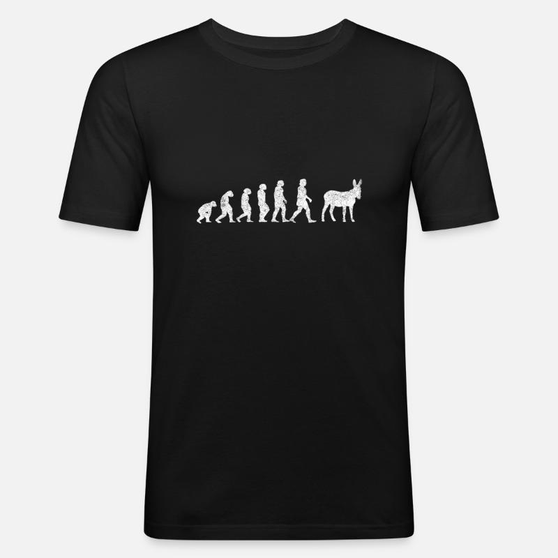 Donkey Mules Mules Mulis Evolution - Men's Slim Fit T-Shirt - black