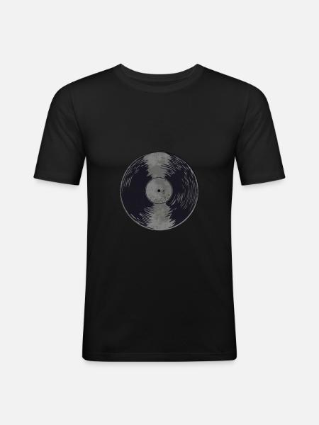 Disques de disques cadeau - T-shirt près du corps Homme - noir