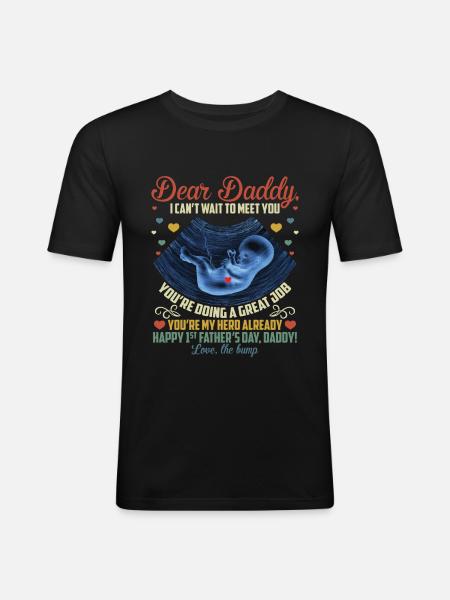 Love The Bump Dad - Men's Slim Fit T-Shirt - black