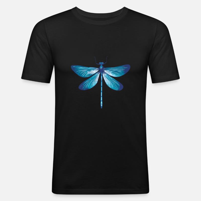 Libellules Insectes nature Entomologiste Biologiste - T-shirt près du corps Homme - noir