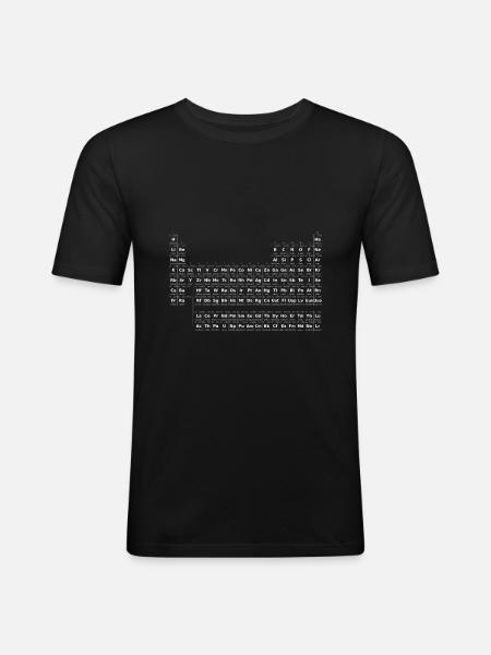 periodic table - Men's Slim Fit T-Shirt - black