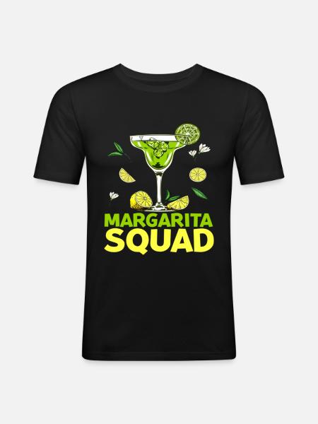 Margarita Squad T Shirt - Men's Slim Fit T-Shirt - black