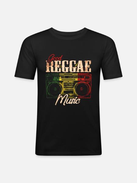 Reggae Music - Men's Slim Fit T-Shirt - black