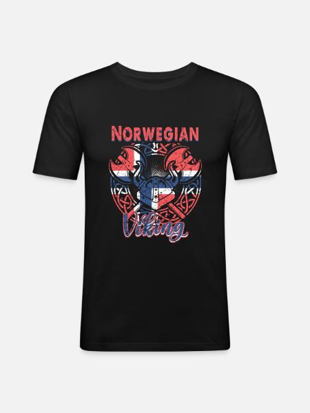 Norwegian Viking - Men's Slim Fit T-Shirt - black