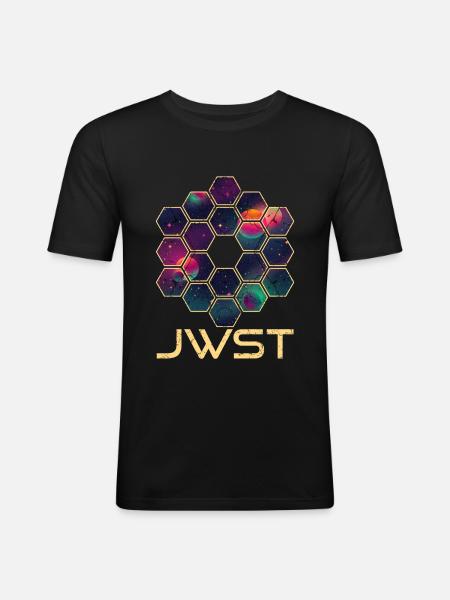 Télescope spatial James Webb - T-shirt près du corps Homme - noir