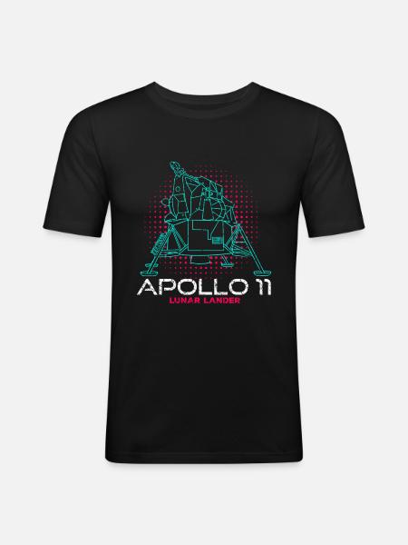Module lunaire Apollo - T-shirt près du corps Homme - noir