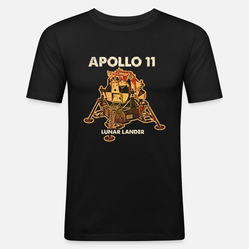 Module lunaire Apollo - T-shirt près du corps Homme - noir