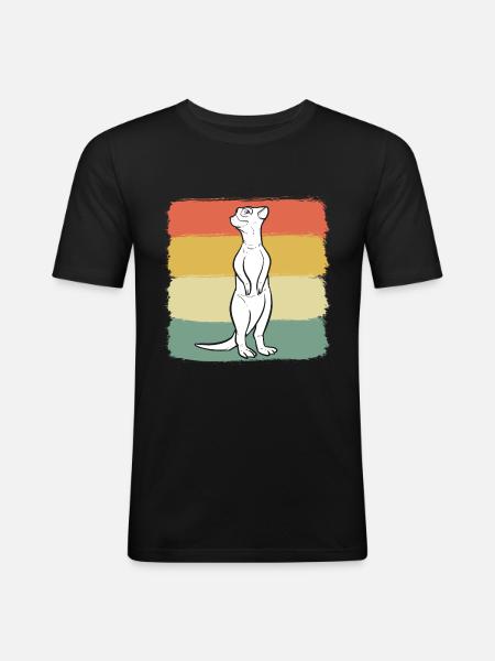 Suricate - T-shirt près du corps Homme - noir