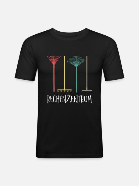 Rechenzentrum Garten Gärtner Blumen - Männer Slim Fit T-Shirt - Schwarz